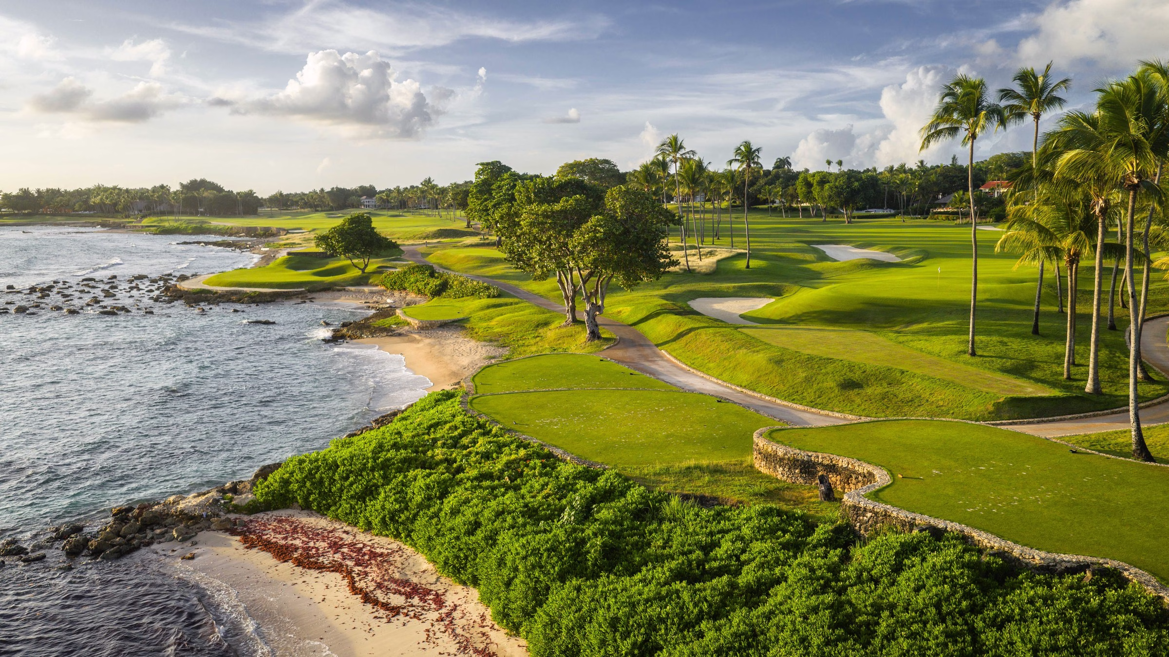Casa de Campo Teeth of the Dog Pete Dye-designed golf course holes carved along the Caribbean coastline