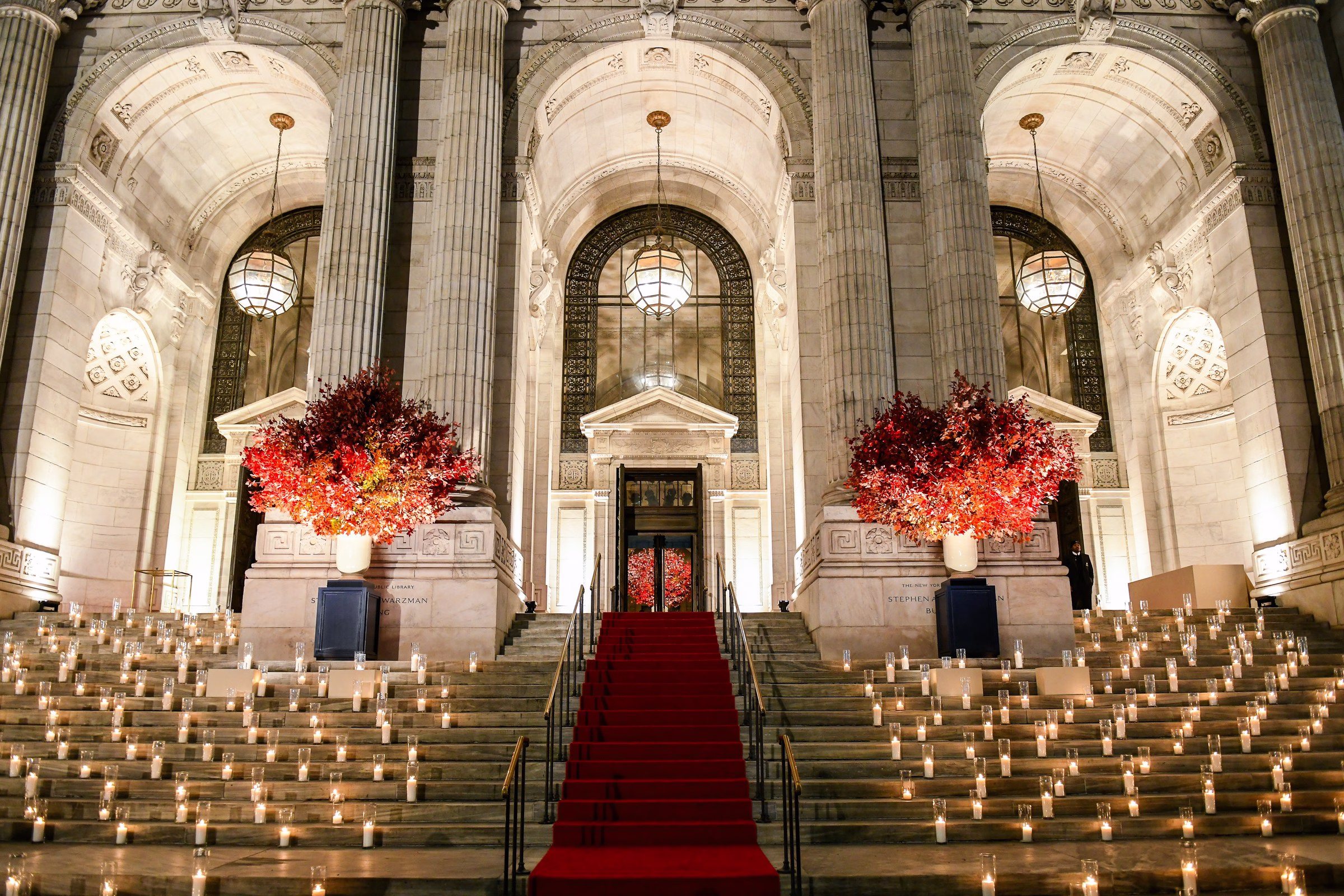 New York Public Library annual Library Lunch event scene with guests in the historic library