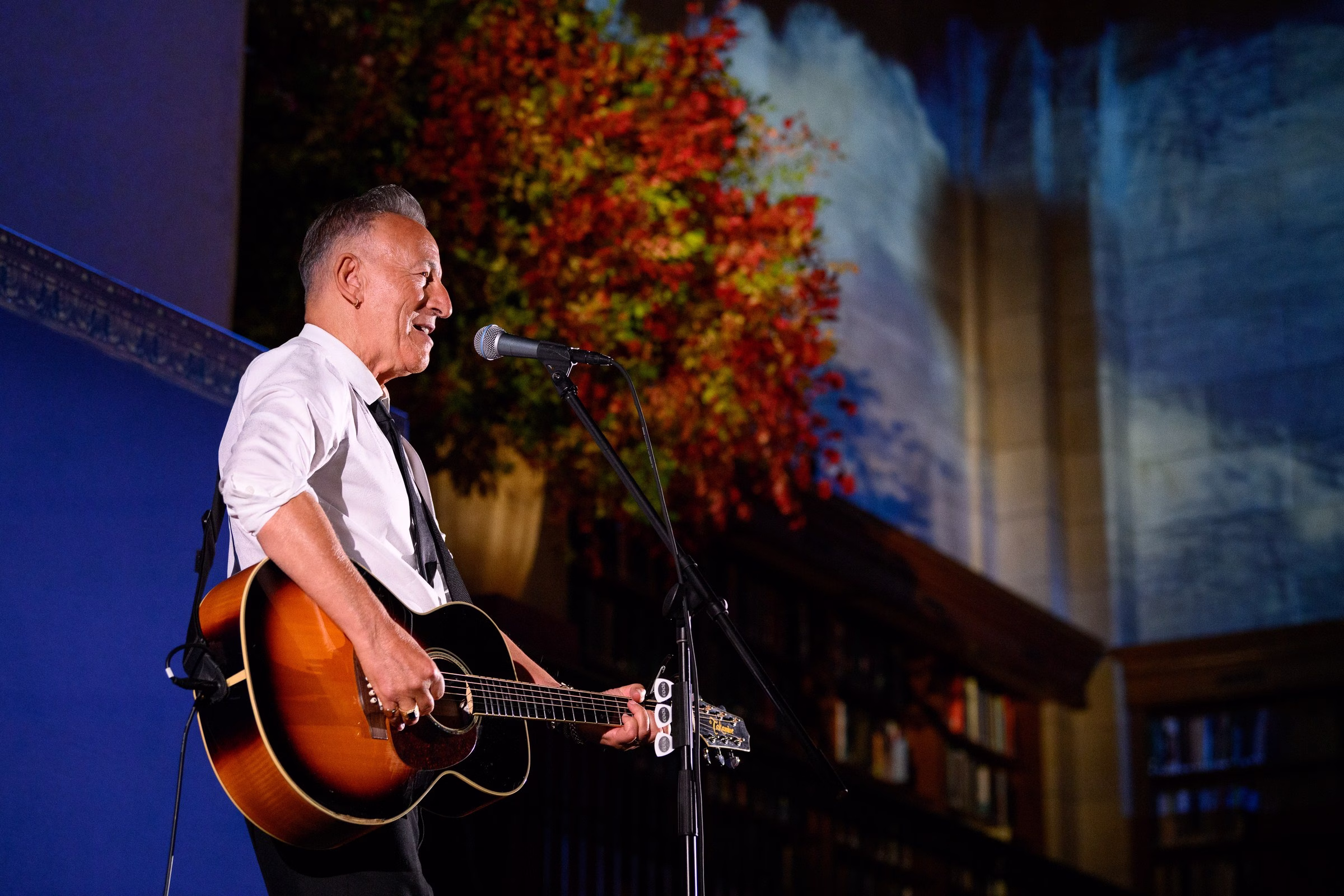 New York Public Library Bruce Springsteen accepting the 2025 Library Lions honor and performing