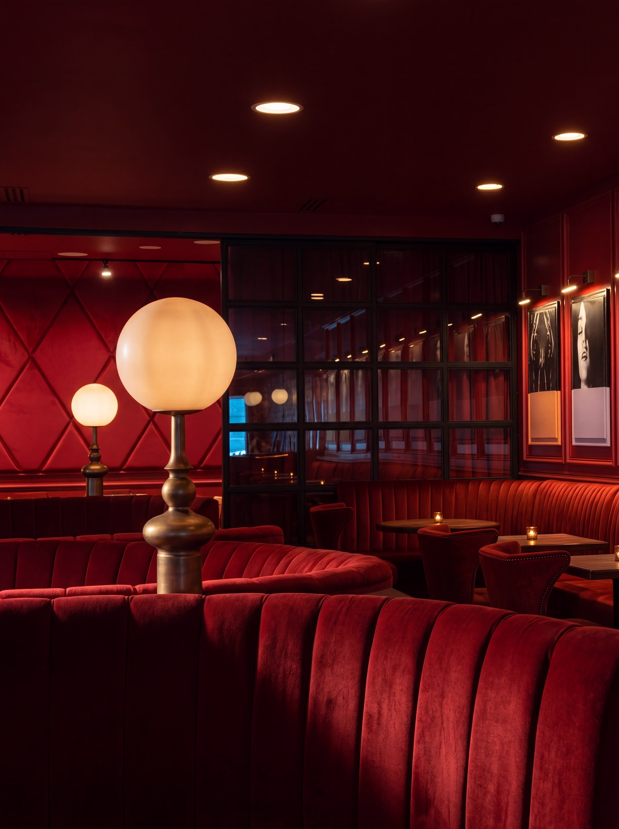 Serafina Restaurants Red Room private dining space with crimson tones and Italian hospitality styling